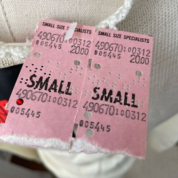 NWT NOS Vintage 70s Georgie Porgie Knit Sweater Embroidered Flowers XS - Picture 7 of 8